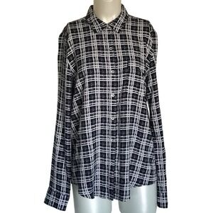 SOFT JOIE BLUE & WHITE‎ LONG SLEEVE BUTTON DOWN
